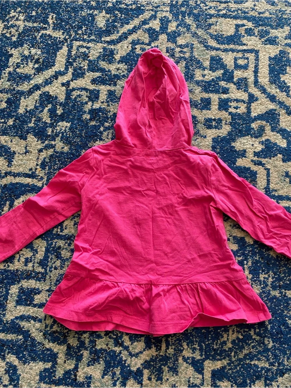 Carter's Bright Pink Hooded Star Peplum Top with Puppy Graphic